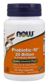 Probiotic10 ™ 25 Billionen 50 Kapseln JETZT LEBENSMITTEL